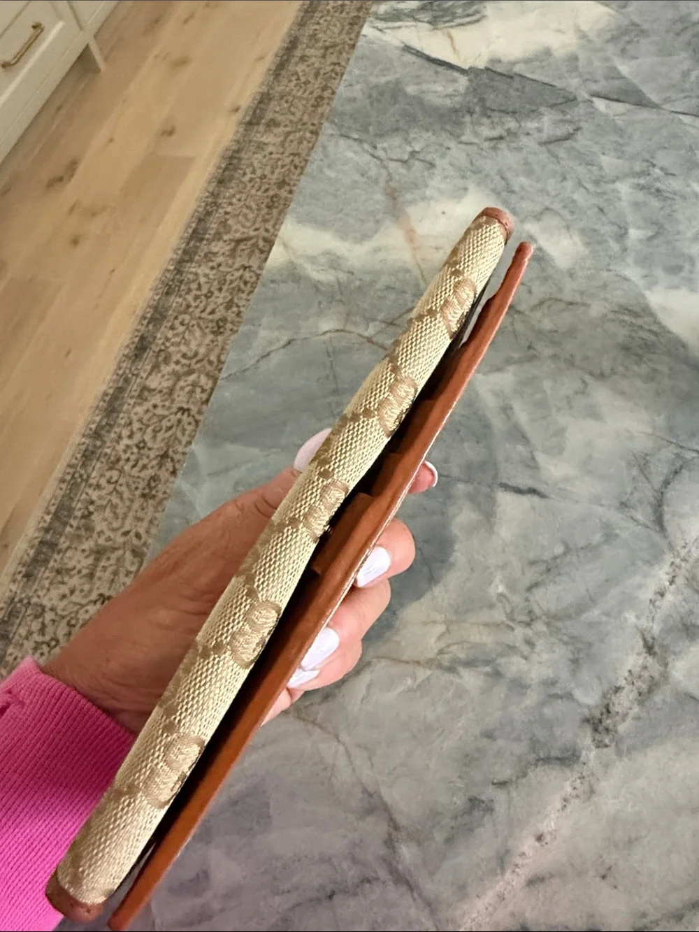 Gucci Beige GG Canvas Long Continental Wallet with Brown Trim - Picture 7 of 7